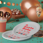 Santa Baby Christmas Baby Dusche Pappteller<br><div class="desc">Weihnachtsgeschenke</div>