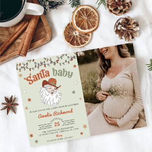 Santa Baby Christmas Baby Dusche Party Foto Einladung