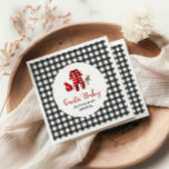 Santa Baby Christmas Baby Dusche Serviette<br><div class="desc">Weihnachtsdusche zum Thema Weihnachten mit Baby-Kleidung und schwarzem Büffel kariert.</div>