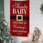 Santa Baby | Christmas Baby Shooter Willkommen Banner<br><div class="desc">Feiern Sie stilvoll mit diesem angesagten Begrüßungsbanner für Babyduschen. Das Design lässt sich leicht mit Ihrer speziellen Veranstaltungssprache personalisieren und Ihre Gäste werden begeistert sein,  wenn sie dieses fantastische Banner sehen.</div>