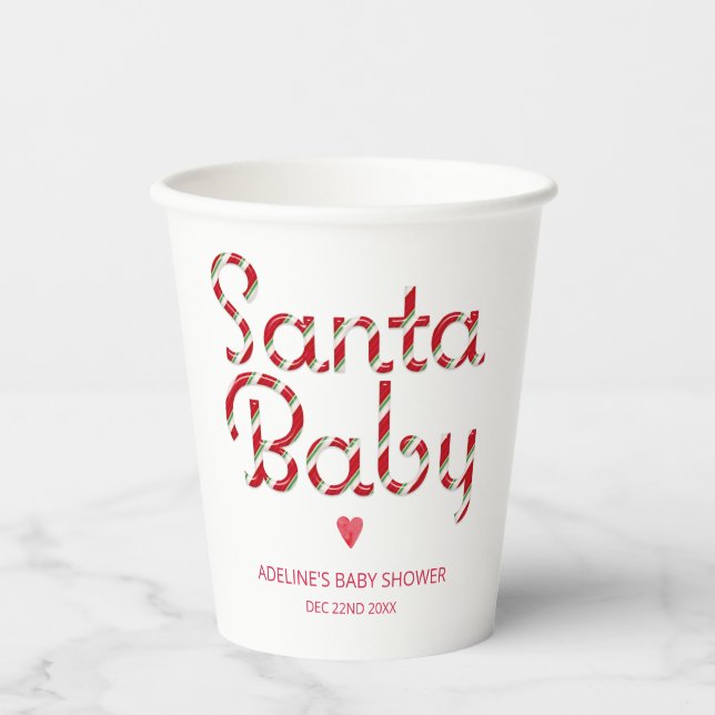 Santa Baby Christmas Baby Shooting Cups Pappbecher (Vorderseite)