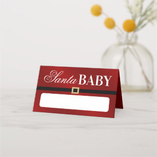 Santa Baby Christmas Baby Shooting Food Platzkarte
