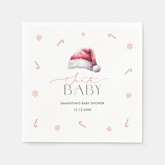 Santa Baby Christmas Baby Showdinner Serviette (Vorderseite)