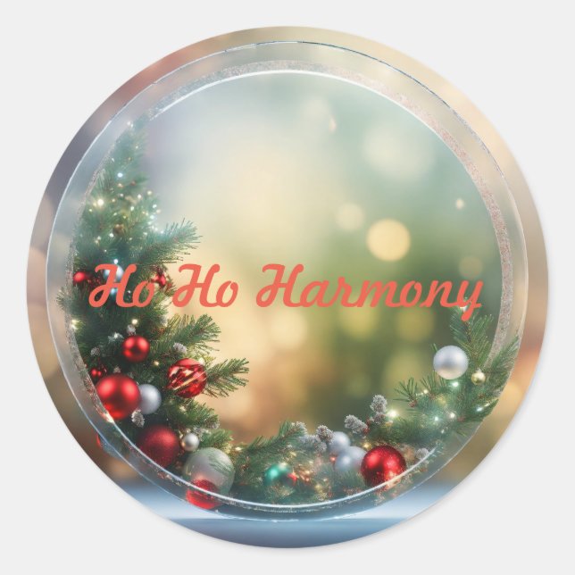 Santa Baby Christmas Baby Shower Classic Round Sti Runder Aufkleber (Vorderseite)