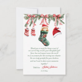 Santa Baby Christmas Baby Shower Dankeskarte