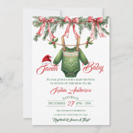 Santa Baby Christmas Baby Shower Einladung