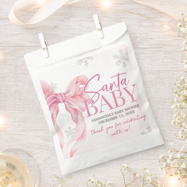 Santa Baby Christmas Baby Shower Geschenktütchen (Ausgeschnitten)