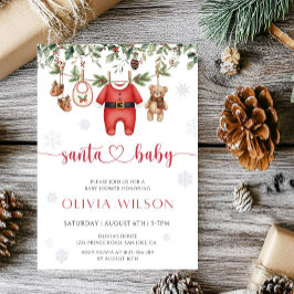 Santa Baby Christmas Baby Shower Party Einladung