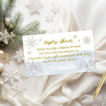 Santa Baby Christmas Baby Shower Showdusche En Begleitkarte<br><div class="desc">Schöne Kalligraphie mit Schneeflocken,  winterbezogene Babydusche. Einfach mit Ihren Daten personalisiert. Karo der Auflistung,  um passende Elemente als Gehäusekarten zu finden.</div>