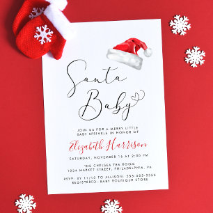 Santa Baby Christmas Baby Sprinkle Einladung