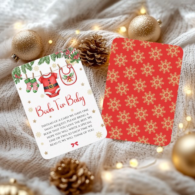 Santa Baby Christmas Books for Baby Card Begleitkarte (Von Creator hochgeladen)
