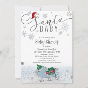Santa Baby Christmas Boy Baby Dusche Einladung