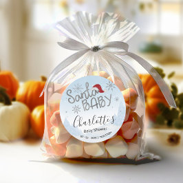 Santa Baby Christmas Boy Baby Dusche Runder Aufkleber