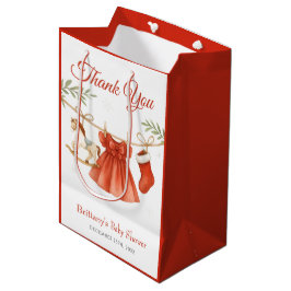 Santa Baby Christmas Clothesline Girl Baby Shower Mittlere Geschenktüte
