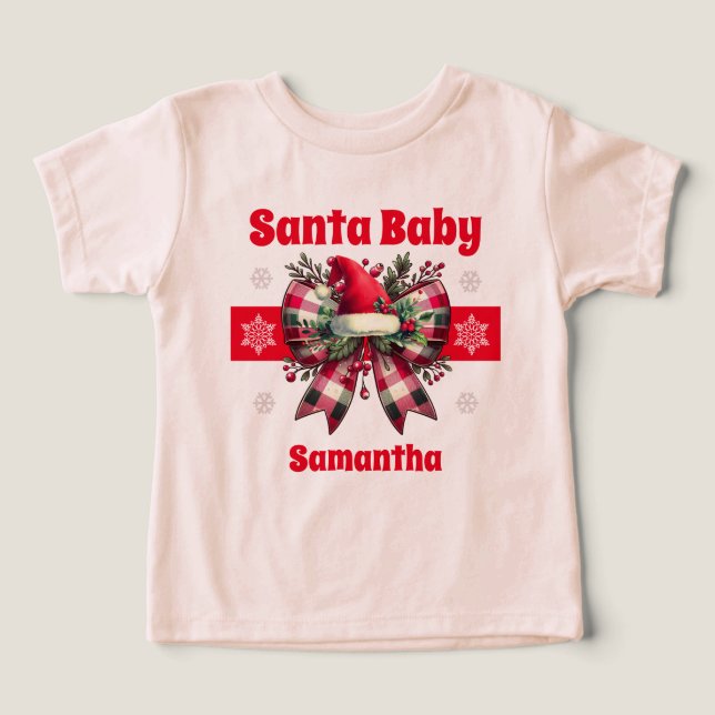 Santa Baby Christmas Coquette Bow (Design Vorderseite)