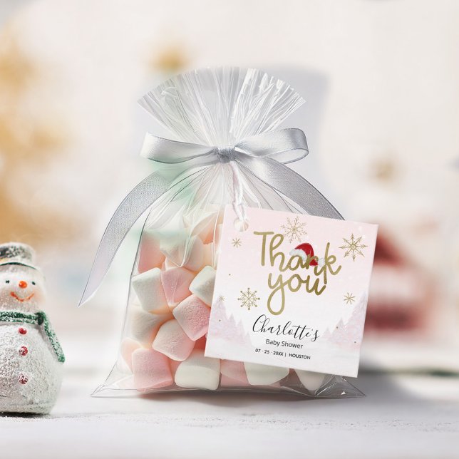 Santa Baby Christmas Girl Baby Dusche Vielen Dank Geschenkanhänger (Von Creator hochgeladen)