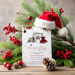 Santa Baby Christmas Girl Babydusche Einladung<br><div class="desc">Die Weihnachtsmädchen-Babydusche Einladung ist ein angenehmes und festliches Fest-Thema, das den Zauber der Weihnachtszeit mit der Freude an der Begrüßung eines kleinen Mädchens verbindet. Im Mittelpunkt des Designs steht ein hübsches Bordeaux-Kleid, das ein gemütliches Urlaubsatmotiv ausstrahlt. Das Kleid ist wunderschön mit winterlichen Blume geschmückt, die eine Touch von saisonaler Eleganz...</div>