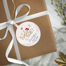 Santa Baby Christmas Girl Babydusche Geschenkanhänger