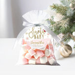 Santa Baby Christmas Girl Babydusche Geschenkanhänger<br><div class="desc">Schöne Kalligraphie mit Schneeflocken,  winterbezogene Babydusche. Einfach mit Ihren Daten personalisieren. Karo der Auflistung,  um passende Elemente als Gehäusekarten zu finden.</div>
