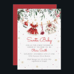 Santa Baby Christmas Girl Clothes Kinderdusche Einladung<br><div class="desc">Diese wunderschöne Aquarell Babydusche lädt mit einer Mistelgarage,  rote Rosen und Babykleidung auf einer Wäscheleine ein. Der Hintergrund ist weiß mit roten und goldenen Schneeflocken,  die überall verteilt sind. Wenn Sie diese Designs für ein passenderes Produkt wünschen,  kontaktieren Sie mich bitte.</div>