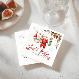 Santa Baby Christmas Winter Baby Shower Napkins Serviette