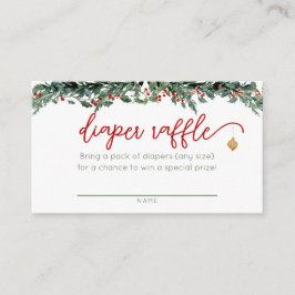 Santa Baby Clothesline Diaper Raffle Cards Begleitkarte