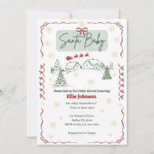 Santa Baby Dezember Baby Shower Einladungen