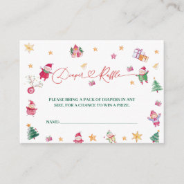 Santa Baby Diaper Raffle Baby Dusche Begleitkarte