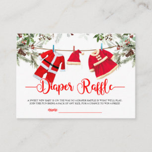 Santa Baby Diaper Raffle Begleitkarte