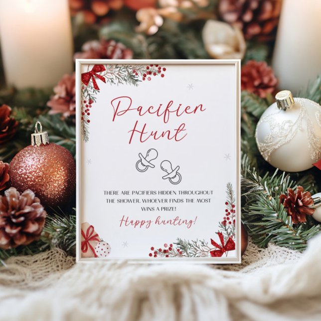 Santa Baby Dusche der Schnuller Jagd Schild (Von Creator hochgeladen)