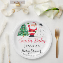 Santa Baby Dusche Red Niedlich Vielen Dank