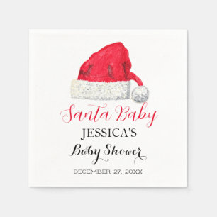 Santa Baby Dusche Red Niedlich Vielen Dank Serviette