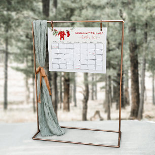 Santa Baby Dusche Terminkalender Spielzeichen Poster