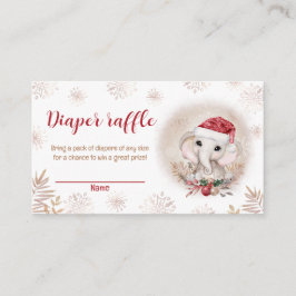 Santa Baby Elephant Babydusche Windelwaschkarte Begleitkarte