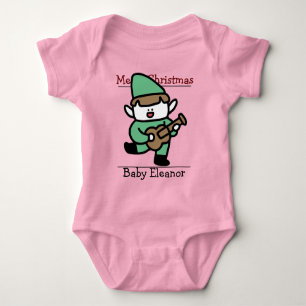 Santa, Baby, erste Weihnachten Baby Strampler