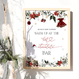 Santa Baby erwärmt sich an der Hot Chocolate Bar Poster