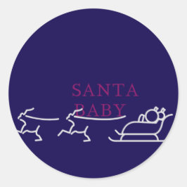 Santa Baby: Festlicher und Koketter Feiertagskuer" Runder Aufkleber