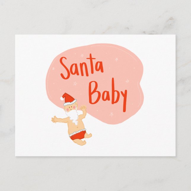 Santa Baby Funny Christmas Postkarte (Vorderseite)