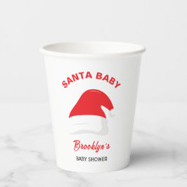 Santa Baby Gender Neutral Baby Shower Winter Hat Pappbecher