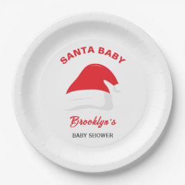 Santa Baby Gender Neutral Baby Shower Winter Hat Pappteller