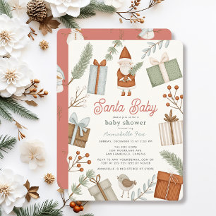 Santa Baby Geschenkboxen Holiday Girl Babydusche Einladung