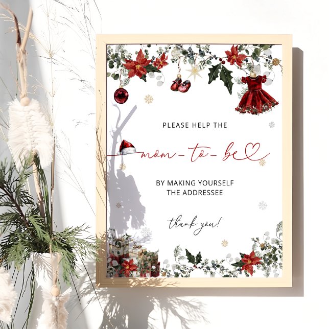 Santa Baby Girl Babydusche Anrede eines Umschlags Poster (Von Creator hochgeladen)