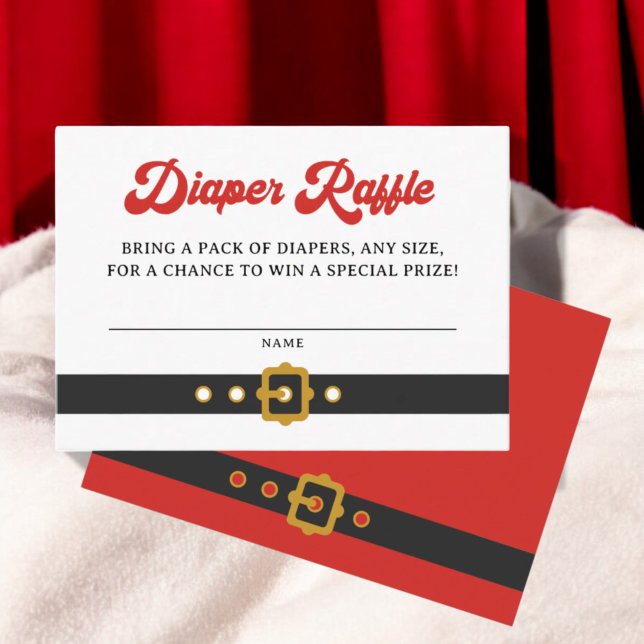 Santa Baby Holiday Baby Duschmaschine Winzer Raffl Begleitkarte (Von Creator hochgeladen)