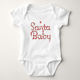 Santa Baby Holiday Candy Cane Bodysuit Baby Strampler