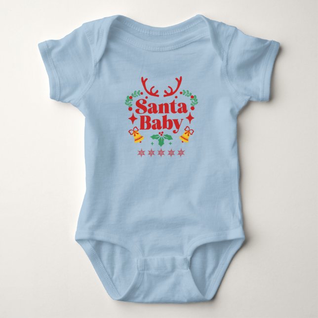 Santa Baby Holiday Fun - Junge Strampler (Vorderseite)