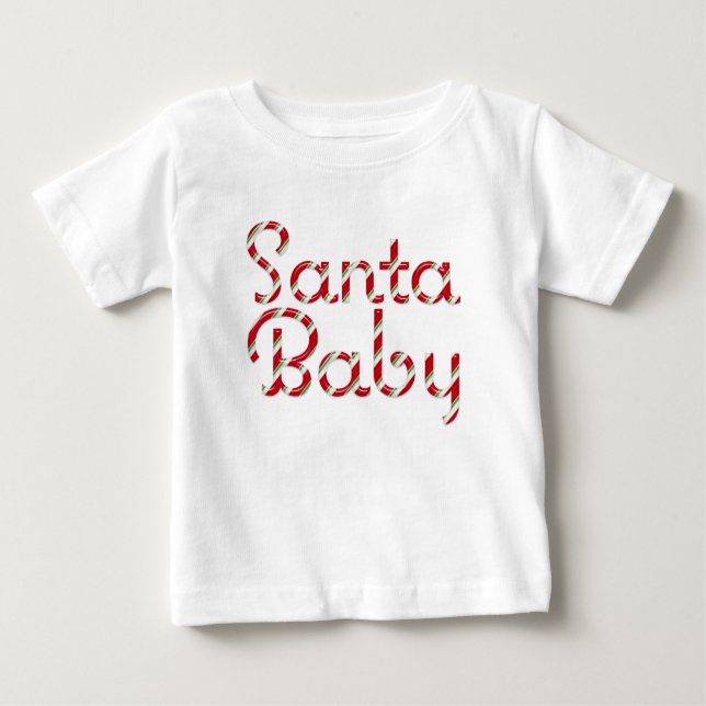 Santa Baby Holiday Säugling Weihnachten T - Shirt (Vorderseite)