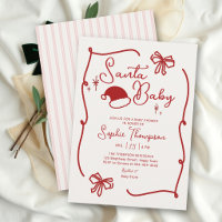 Santa Baby Hut Rot Doodle Weihnachten Baby Shower