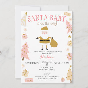 Santa Baby ist unterwegs, Weihnachts Baby Dusche Einladung