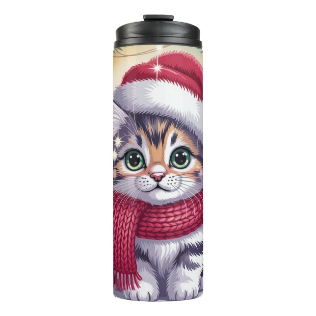 Santa Baby Katze Thermosbecher (Vorderseite)