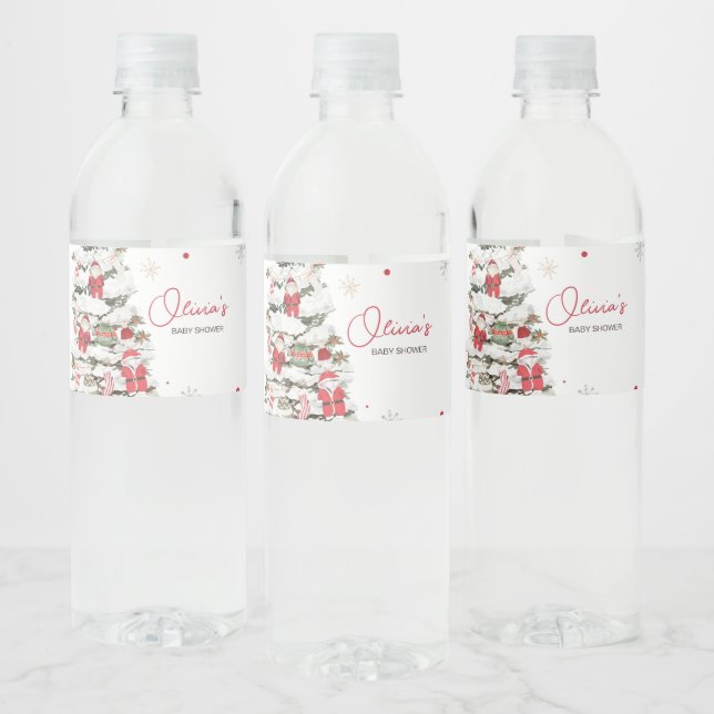 Santa Baby Kleidung Weihnachtsdusche Wasserflaschenetikett (Flaschen)